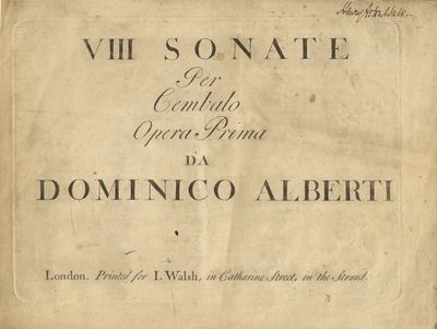 VIII Sonate Per Cembalo Opera Prima