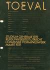 Toeval: Studium Generale 1972, Rijksuniversiteit Utrecht