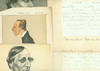 Collection of material related to the Henry Fawcett, M.P.: chromolithograph, prints of engravings, and two letters with original autographs by Fawcett.