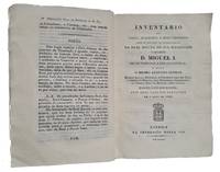 Inventário do Casco, Aparelhos e mais utensílios assim de uso como de sobrecellentes da Real escuna de Sua Magestade o Senor D. Miguel I [...]