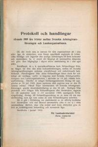 Protokoll och handlingar rörande 1909 års tvister…