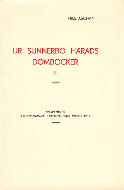 Ur Sunnerbo härads domböcker II.