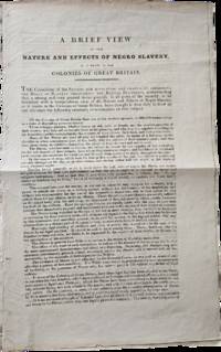 A Brief View of the Nature and Effects of Negro Slavery, As It Exists in the Colonies of Great Britain