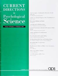 cover of Current Directions In Psychological Science (Volume 18, Number 1, February 2009)
