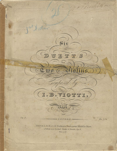 [W. IV, 1-3]. Six Duetts for Two Violins ... Book. [1] Op. 4 [Parts]