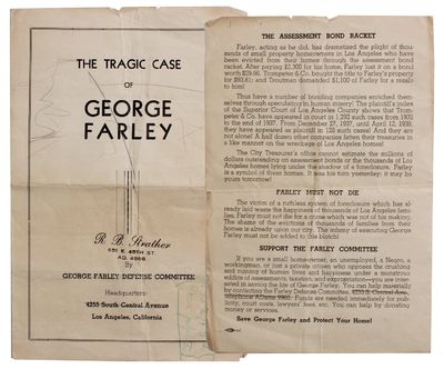 The Tragic Case of George Farley [Cover title]