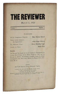 image of THE REVIEWER: March 1, 1921 (Volume 1, Number 2)