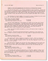 Summary of AFL-CIO Recommendations for Extension of Minimum Wage Coverage