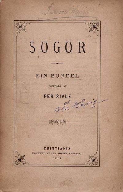 Sogor. Ein bundel fortald av ...