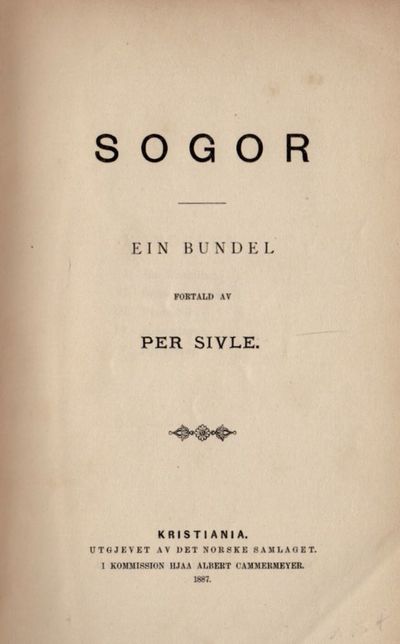 Sogor. Ein bundel fortald av ... (photo 2)