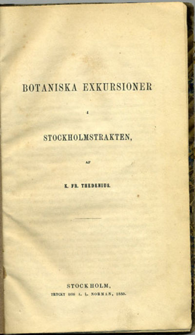 Botaniska exkursioner i Stockholmstrakten.