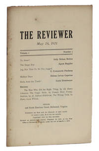 image of THE REVIEWER: May 16, 1921 (Volume 1, Number 7)
