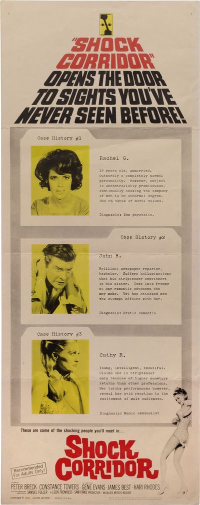 Shock Corridor (Original poster for the 1963 film)