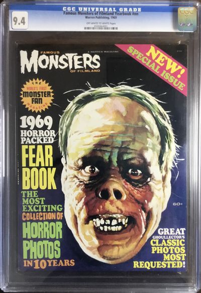 FAMOUS MONSTERS of FILMLAND : 1969 HORROR PACKED FEAR BOOK CGC