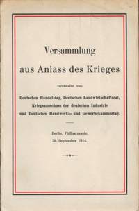 Versammlung aus Anlass des Krieges veranstaltet…