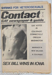 image of Contact: gay newspaper & guide; #13, May 28, 1975: Sex Bill Wins in Iowa