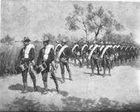 &quot; A Practice March in Texas - Drawn by Frederic Remington&quot; by [South Texas]. Remington, Frederic - 1896