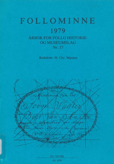 FOLLOMINNE.  Nummer 17. Årbok 1979.