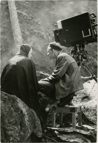 The Seventh Seal (Original photograph from the set of the 1957 film) by Bergman, Ingmar (director, screenwriter); Max von Sydow, Bengt Ekerot (starring) - 1956