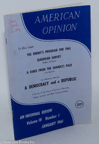 cover of American Opinion: An Informal Review. Vol. IV, No. 1, January 1961