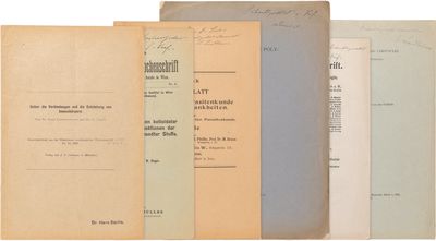 Six Offprints on Immunochemistry, Inscribed to Hans Sachs