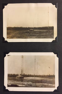 Photo album containing 82 mounted b/w photographs of 5 Radio Towers under construction