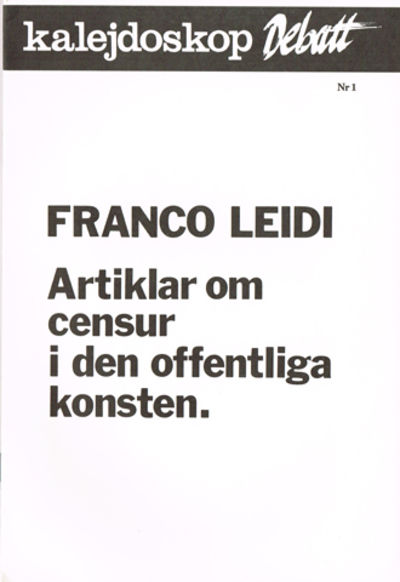 Artiklar om censur i den offentliga konsten.