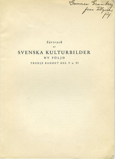 Kaffe. Särtryck ur Svenska kulturbilder, ny…