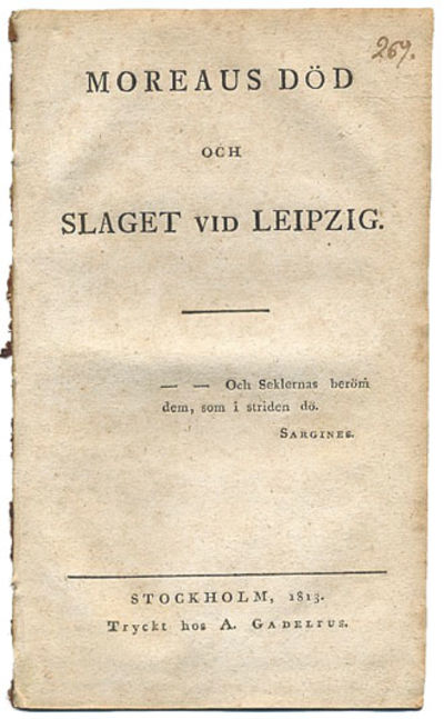 Moreaus död och slaget vid Leipzig.