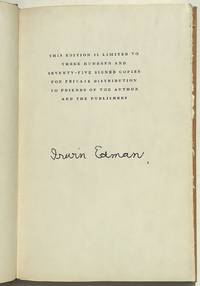 Candle in the Dark: A Postscript to Despair by EDMAN, Irwin - 1939