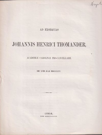 Ad exsequias Johannis Henrici Thomander,…