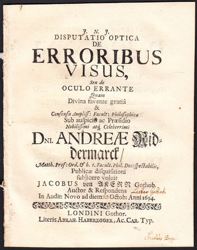 Disputatio optica de erroribus visus, seu de…