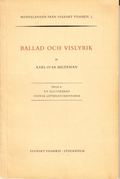 Ballad och vislyrik. Diktning i muntlig…