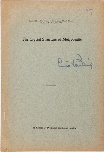 The Crystal Structure of Molybdenite; From the Journal of the American Chemical Society, Vol. XLV, No. 6., pp.1466–1471