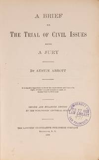 A Brief for the Trial of Civil Issues Before a Jury