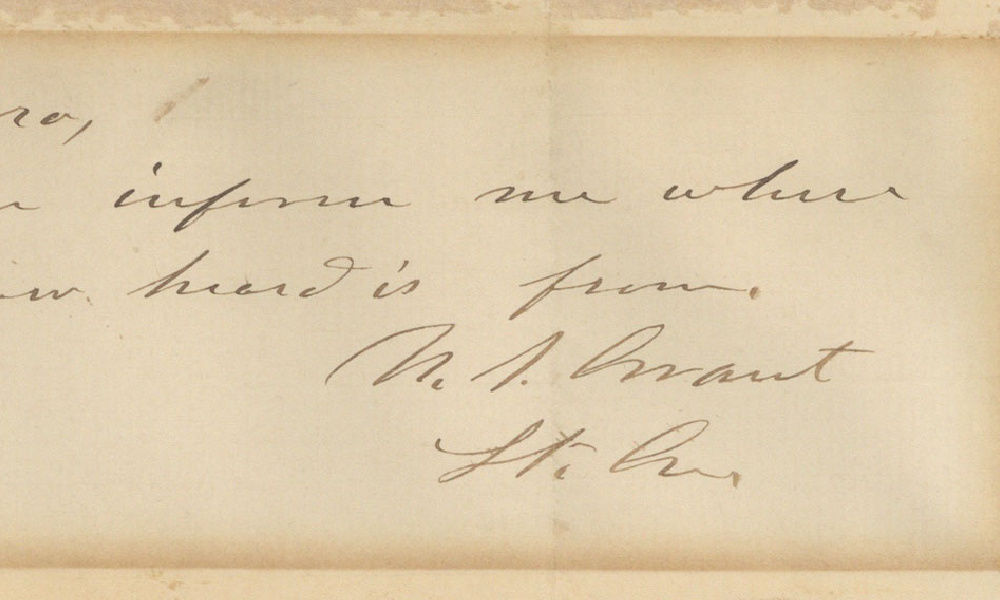 Maj. Gen. Ulysses S. Grant Writes Gen. Edward Ferr