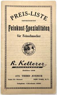 Price list imported for Delicatessen specialties for gourmets R. Ketterer Delicatessen