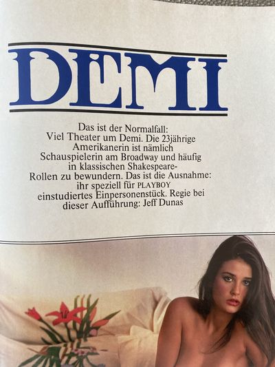 Demi Moore Nude Playboy Germany September 1983 Very Good Plus Condition! by Playboy Germany