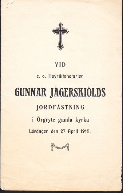 Vid e.o. Hovrättsnotarien Gunnar Jägerskiölds…
