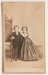 Gen. Charles Stratton with wife Lavinia Warren Stratton (2 photographs), another of Commodore Nutt & Miss Minnie Warren, also "The Fairy Wedding Group" featuring all four in wedding outfits, and finally an 1865 CDV captioned "Gen. Tom Thumb, Wife and Child";
