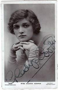 Vintage postcard photo by Beagles, signed, (Gladys, 1889-1971, British Actress)