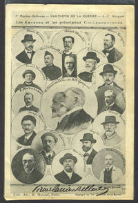 image of Panthéon de la Guerre. Les Auteurs et les Principaux Collaborateurs. Advertising card signed by Carrier-Belleuse