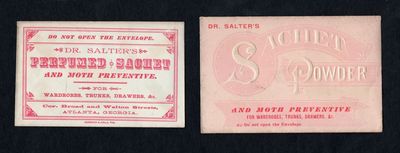 A Pair of Advertising Envelopes for Dr. Salter's Perfumed Sachet