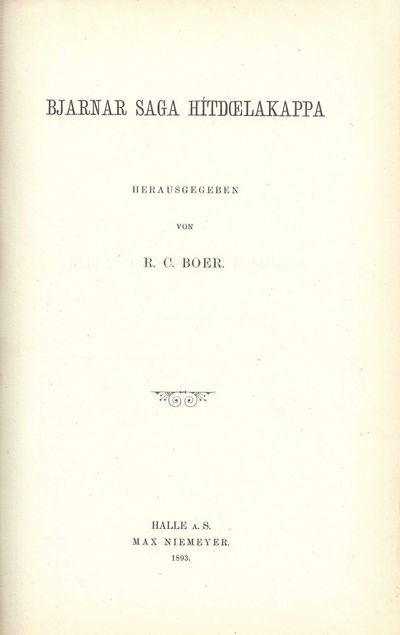 Herausgegeben von R. C. Boer.