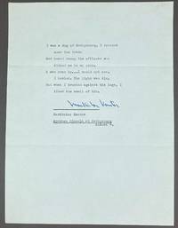 Original Typescript Excerpt Signed