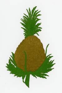 Fine Embossed Die-cut Scrap - Pineapple