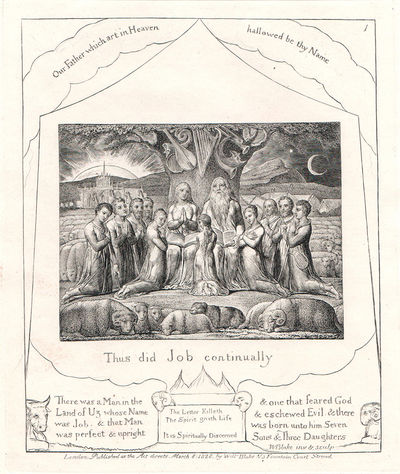 Illustrations of the Book of Job. Plate 1: "Thus did Job continually