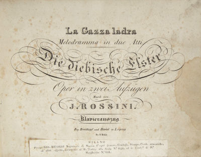 Leipzig: Breitkopf und Härtel , 1820. Oblong folio. Modern half dark brown calf with marbled boards...