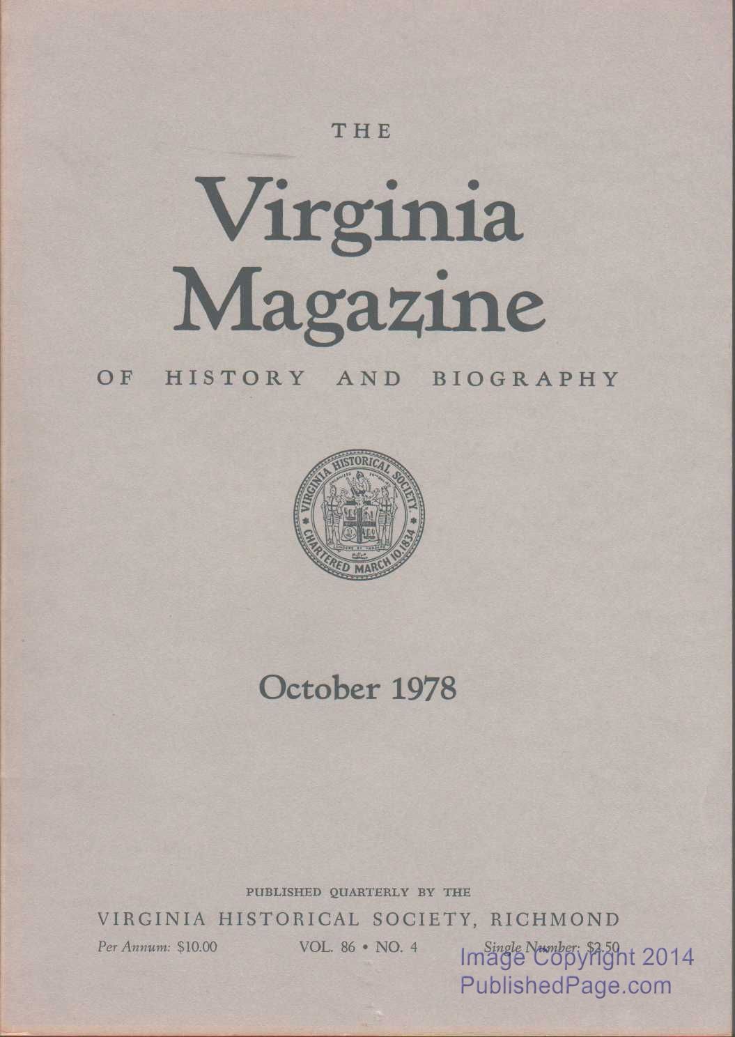 The Virginia Magazine of History and Biography 1978, October by