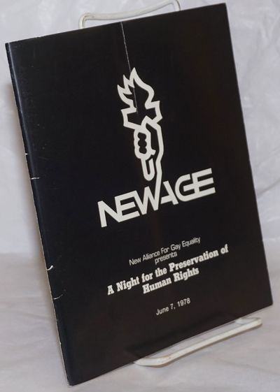 Los Angeles: NEW A.G.E., 1978. Pamphlet. 7x8.5 inches, about the organization, board members, progra...